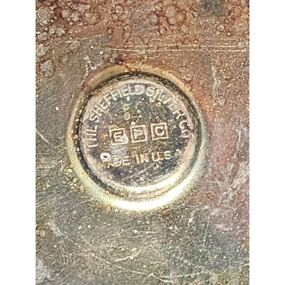 Pair‎ Of Sheffield Silver Co. EPC Candle Holders Vintage Tarnished - Picture 5 of 9